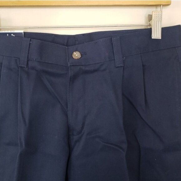NWT Chaps | Boys Navy Uniform Khaki Pleated Pants Size 14 Husky - Picture 5 of 5
